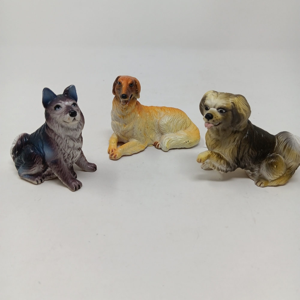 Vintage 1988 New Ray Novelty Soft Rubber Dogs Bundle #411